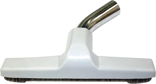 Upgraded Vacuum Floor Brush for Eureka & Universal Vacuum Cleaners with 1 ¼ inch (1.25”) (32mm) Inner Diameter with Horse Hair Soft Bristles 10” Wide (White – Metal)