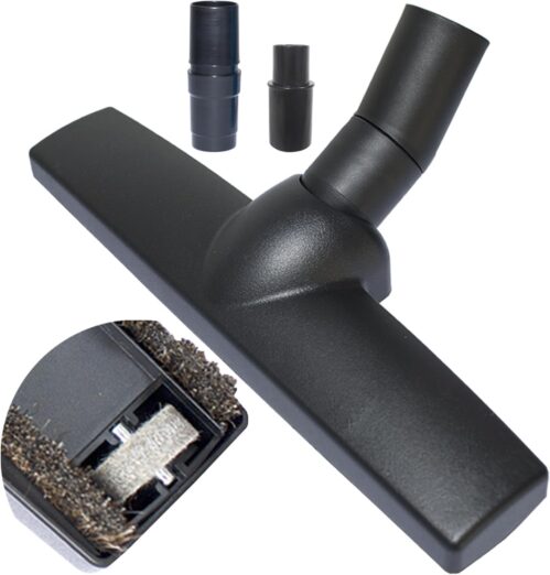 For Carpet & Hard Floors Vacuum Brush Attachment with Horse Hair Bristles and Wheels Using On Any Surface without Scratches – Hardwood Floor Attachments plus Vacuum Hose Adapter