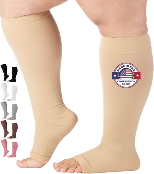 Mojo Toeless Compression Socks for Women and Men 20-30 mmHg Open Toe – AB211