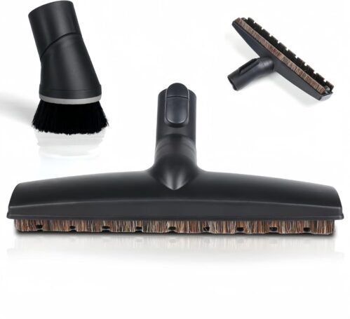 2-Piece Vacuum Brush Attachment for Miele Vacuum Attachments, for 1 3/8″ Standard Hose,Abrasion/Soft bristles/Strip Resistant